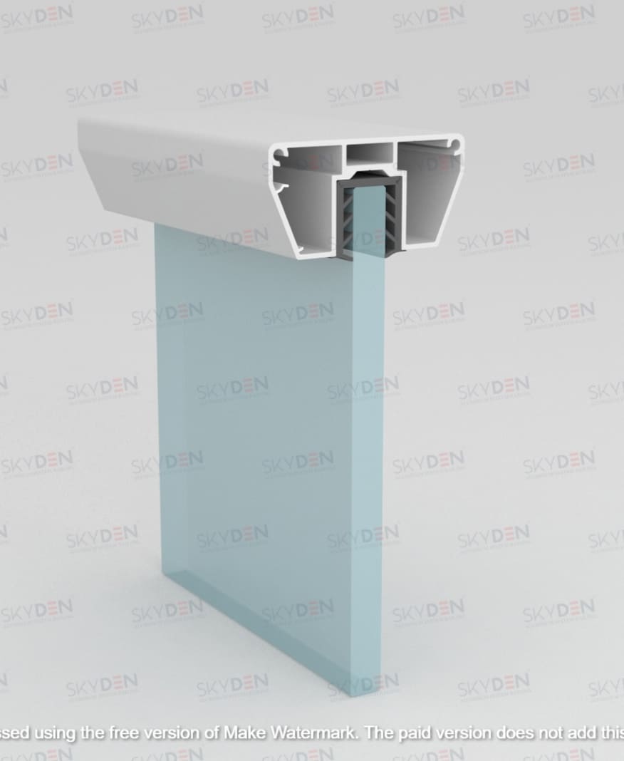 Handrail HR-12 Aluminum Glass Railing Handrail Profile for Balcony and Staircase, Premium Wide Design, Durable Finish, Easy Installation for Indoor and Outdoor Projects 